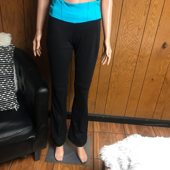 Lululemon"Tadasana Pant-Black & Blue-Size 6-Good Condition - Picture 8 of 15